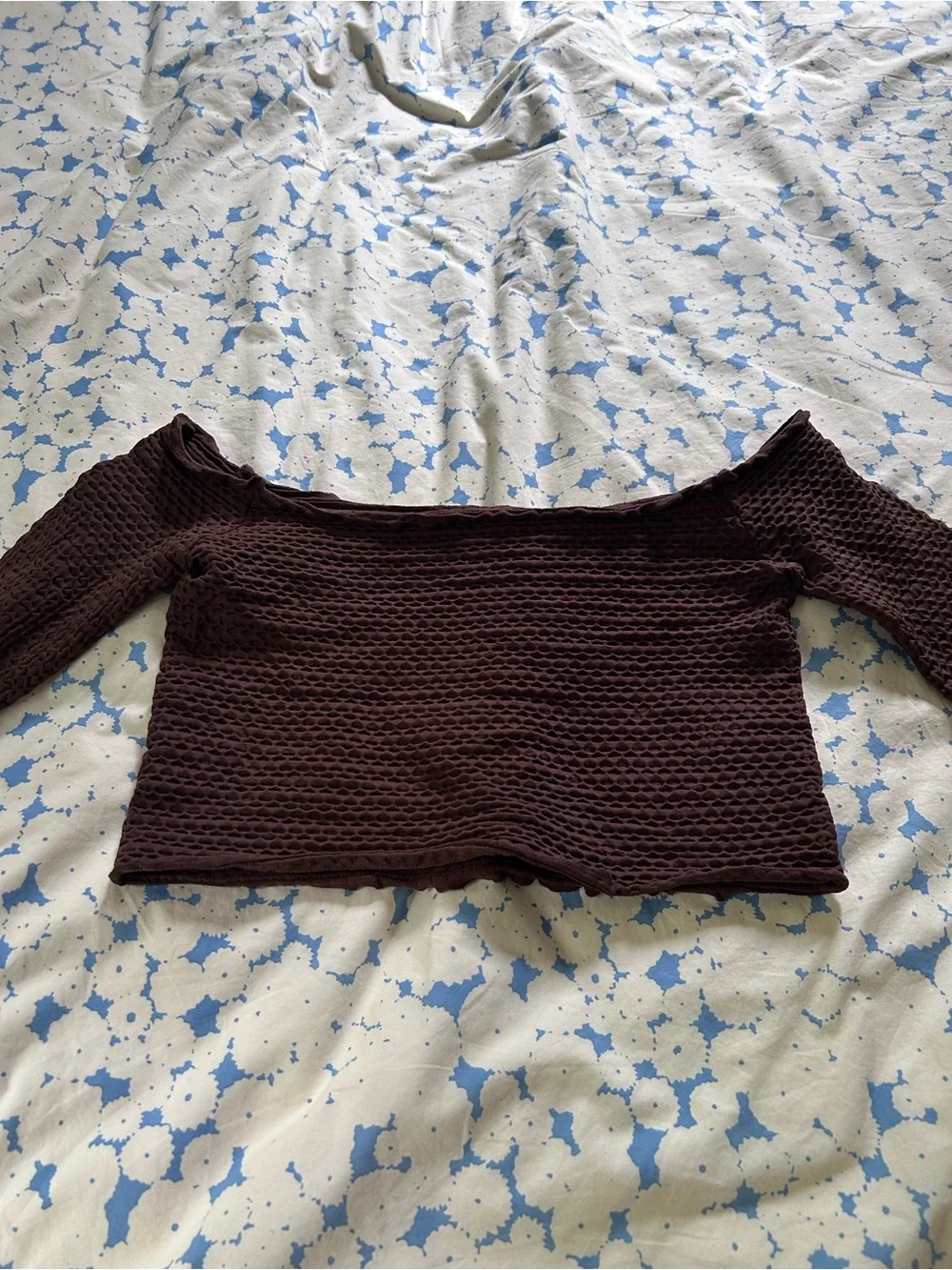 Free People Textured Long Sleeve Top